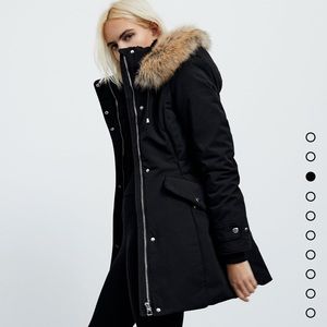 Water repellent puffer winter coat
